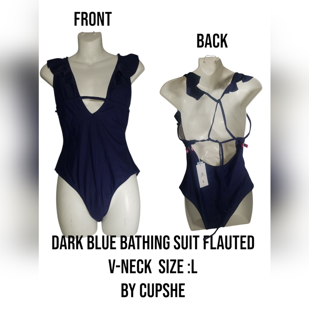 Cupshe Dark Blue Kids One Piece Swimsuit